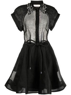 ZIMMERMANN Matchmaker Flip crystal-embellished minidress - Black