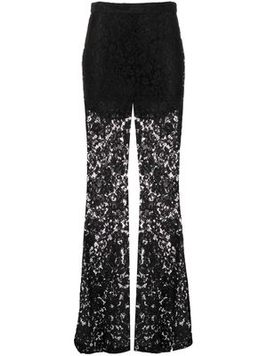 ZIMMERMANN Matchmaker guipure-lace flared trousers - Black