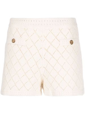 ZIMMERMANN Matchmaker pointelle-knit shorts - Neutrals