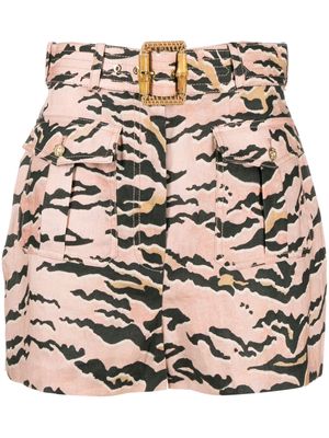 ZIMMERMANN Matchmaker Safari linen shorts - Pink