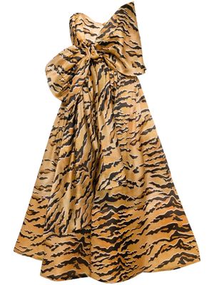 ZIMMERMANN Matchmaker tiger-print silk midi dress - Neutrals