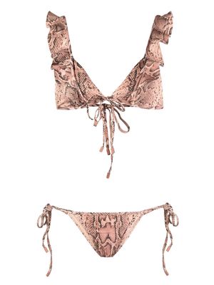ZIMMERMANN Moonshine frill bikini set - Pink