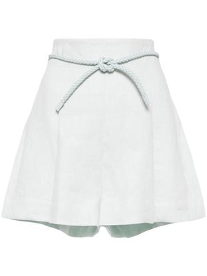 ZIMMERMANN Natura linen mini shorts - Blue