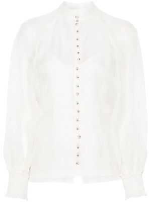 ZIMMERMANN Natura linen shirt - White