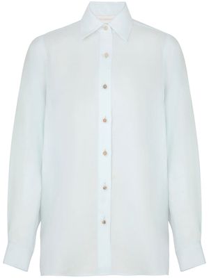 ZIMMERMANN Natura stand-collar shirt - Green