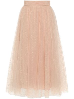 ZIMMERMANN point-d'esprit tulle skirt - Neutrals