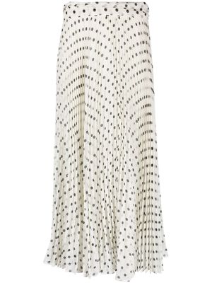 ZIMMERMANN polka-dot print straight skirt - White