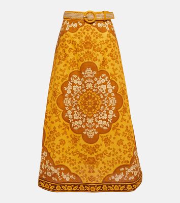 Zimmermann Raie floral cotton maxi skirt