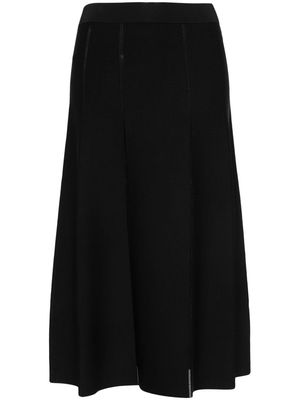 ZIMMERMANN ribbed-knit A-line midi skirt - Black