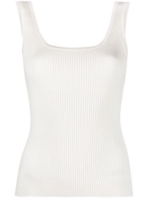 ZIMMERMANN round-neck ribbed-knit tank top - White