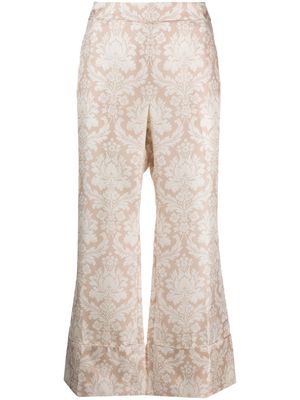 ZIMMERMANN Sensory kick flare silk trousers - Neutrals