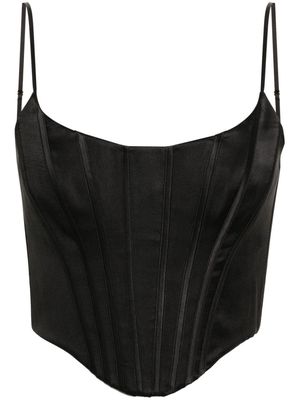 ZIMMERMANN silk corset top - Black