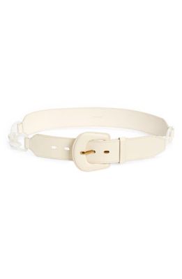 Zimmermann Split Chain Waist Leather Belt in Cream