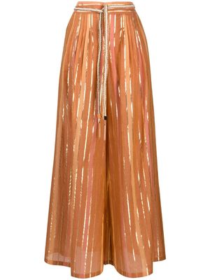 ZIMMERMANN striped wide-leg trousers - Orange