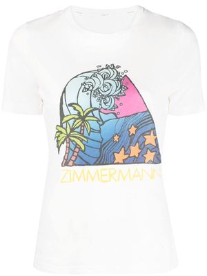 ZIMMERMANN Tiggy logo-print T-shirt - White