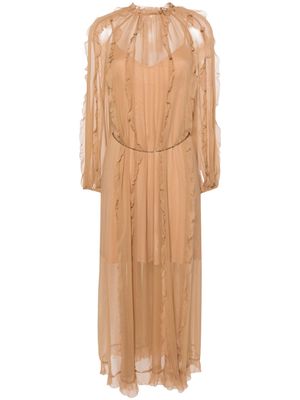 ZIMMERMANN Tranquillity Billow midi dress - Brown