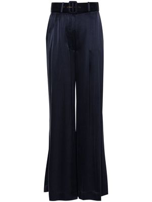 ZIMMERMANN Tuck silk palazzo pants - Blue