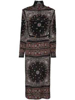 ZIMMERMANN Utility bandana-print midi dress - Black