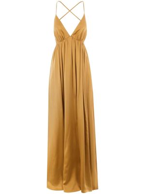 ZIMMERMANN V-neck silk maxi dress - Yellow