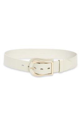 Zimmermann Wide Leather Belt in Ecru