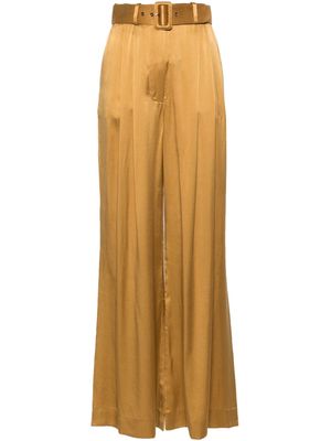 ZIMMERMANN wide-leg silk trousers - Brown