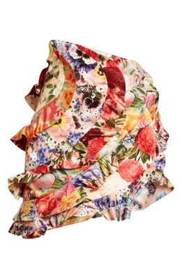 Zimmermann Wonderland Floral Print Asymmetric Skirt in Spliced Multi Floral