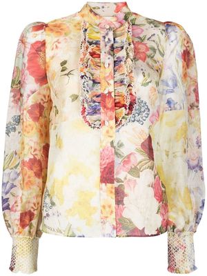 ZIMMERMANN Wonderland floral-print blouse - Neutrals