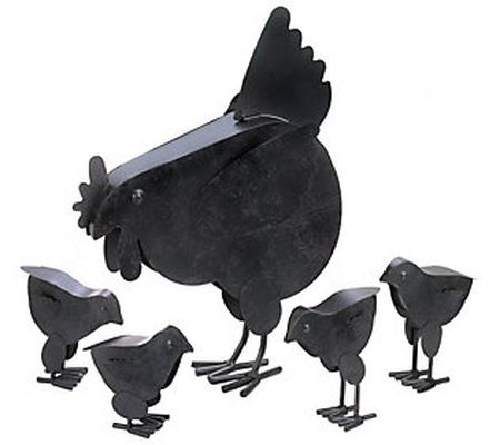 Zingz & Thingz Hen with Chicks Garden Sculpture