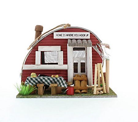 Zingz & Thingz Red Trailer Birdhouse