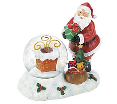 Zingz & Thingz Santa and Chimney LED Snow Globe