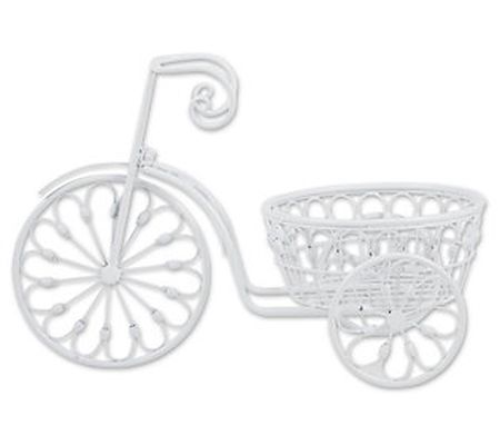 Zingz & Thingz White Bicycle Planter