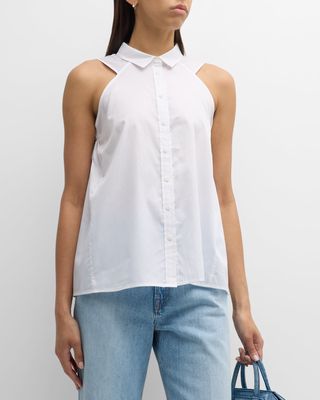 Ziva Sleeveless Cotton Shirt