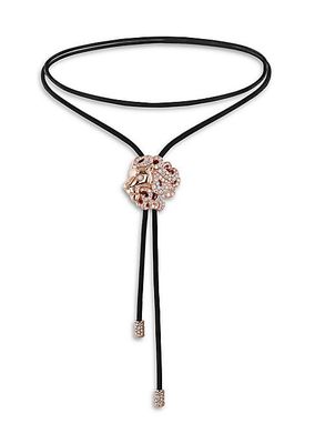 Zodiac 18K Rose Gold & Diamond Leo String Necklace