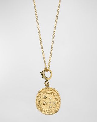Zodiac Small Diamond Coin Necklace