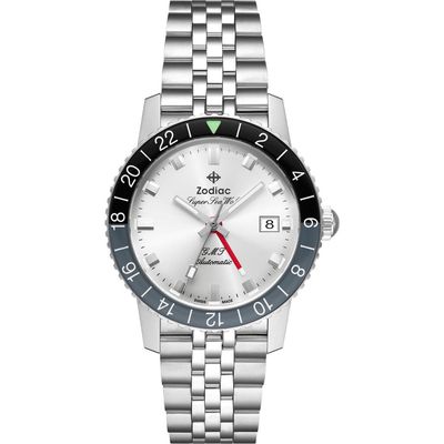 Zodiac Super Sea Wolf Bracelet Watch, 40mm in Silver 