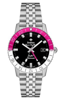 Zodiac Super Sea Wolf Ceramic Bracelet Watch, 40mm in Silver 