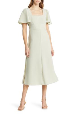 ZOE AND CLAIRE Square Neck Dress in Sage
