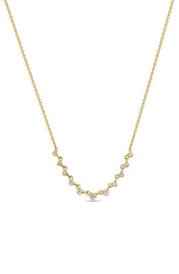 Zoë Chicco 11 Linked Graduated Prong Diamond Necklace in 14K Yg