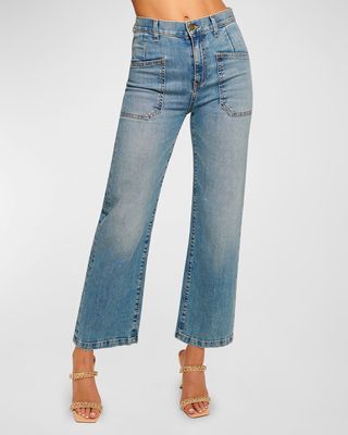 Zoey High-Rise Straight-Leg Jeans