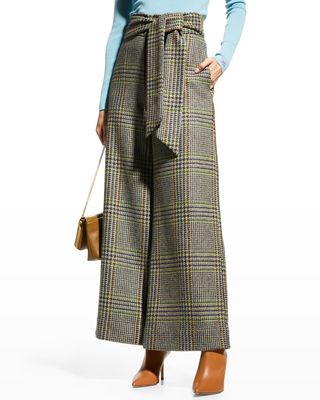 Zoey Houndstooth Belted Pants