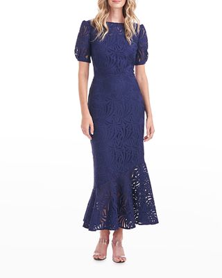 Zoey Puff-Sleeve Lace Dress