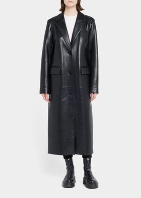 Zoie Long Faux Leather Coat