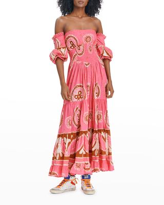 Zola Off-the-Shoulder Tiered Maxi Dress