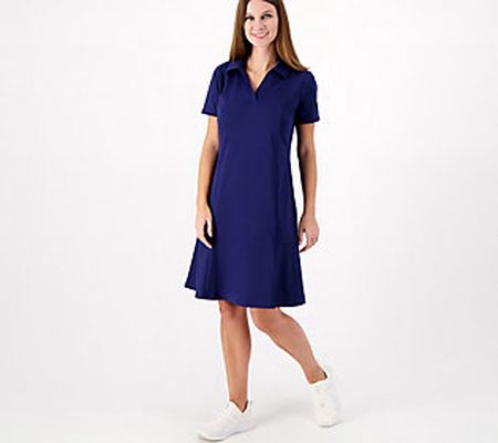zuda Z-Knit Active Polo Dress w/ Pockets
