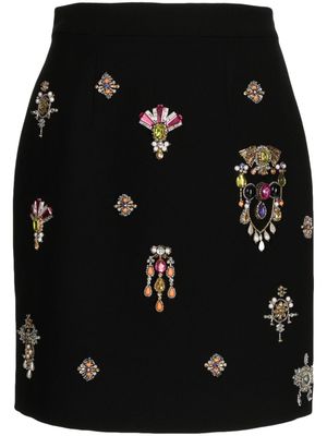 Zuhair Murad jewel-embellished silk miniskirt - Black