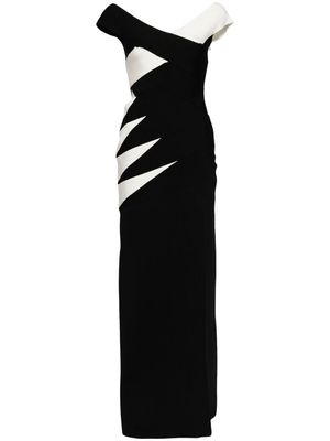 Zuhair Murad off-shoulder panelled gown - Black