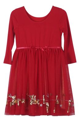 Zunie Kids' Embroidered Sequin Dress