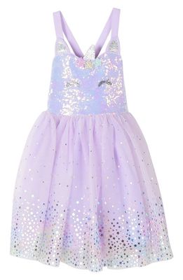 Zunie Kids' Sequin Embellished Dress in Purple