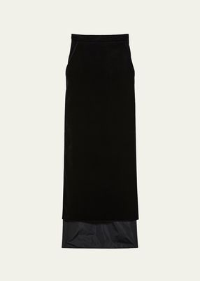Zuppa Cashmere-Blend Layered Maxi Skirt