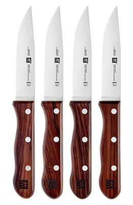 ZWILLING 4-Piece Steakhouse Knife Set in Stainless Steel